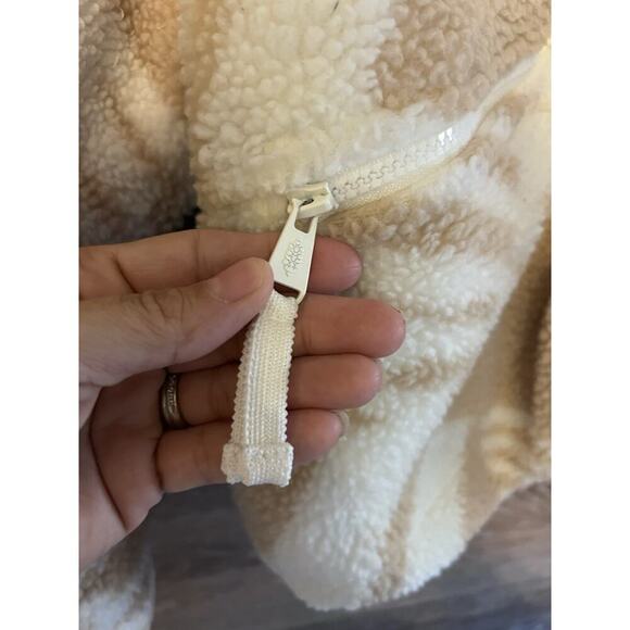 Free People FP Movement Rocky Ridge Fleece Button Front Jacket XS Cream NEW - Picture 2 of 10